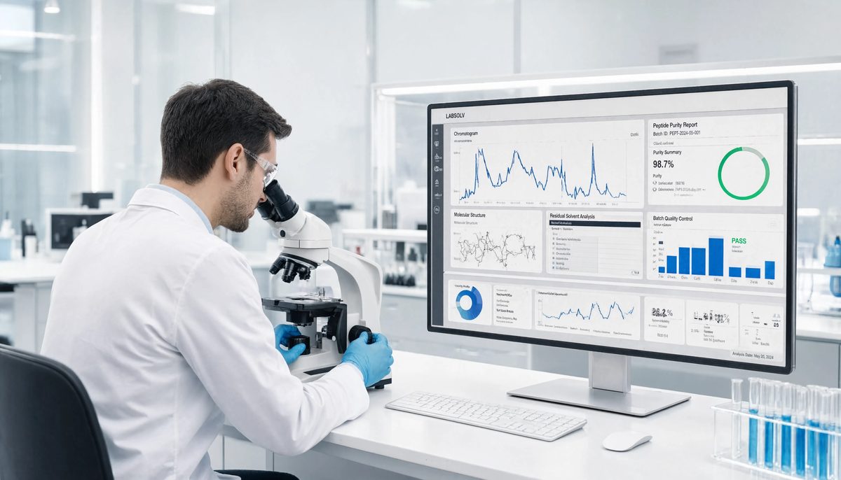 Researcher reviewing comparative data charts